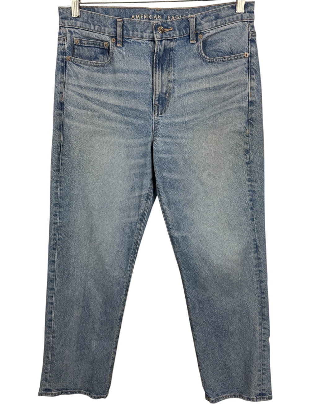 American Eagle Super High Rise Ankle Straight Jeans 8